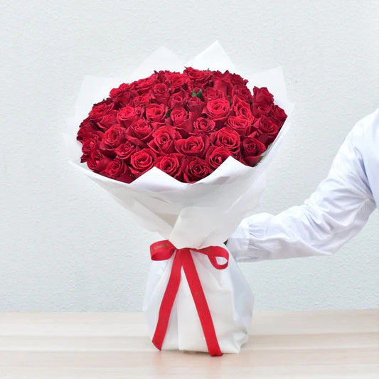 100 Red Roses Bouquet