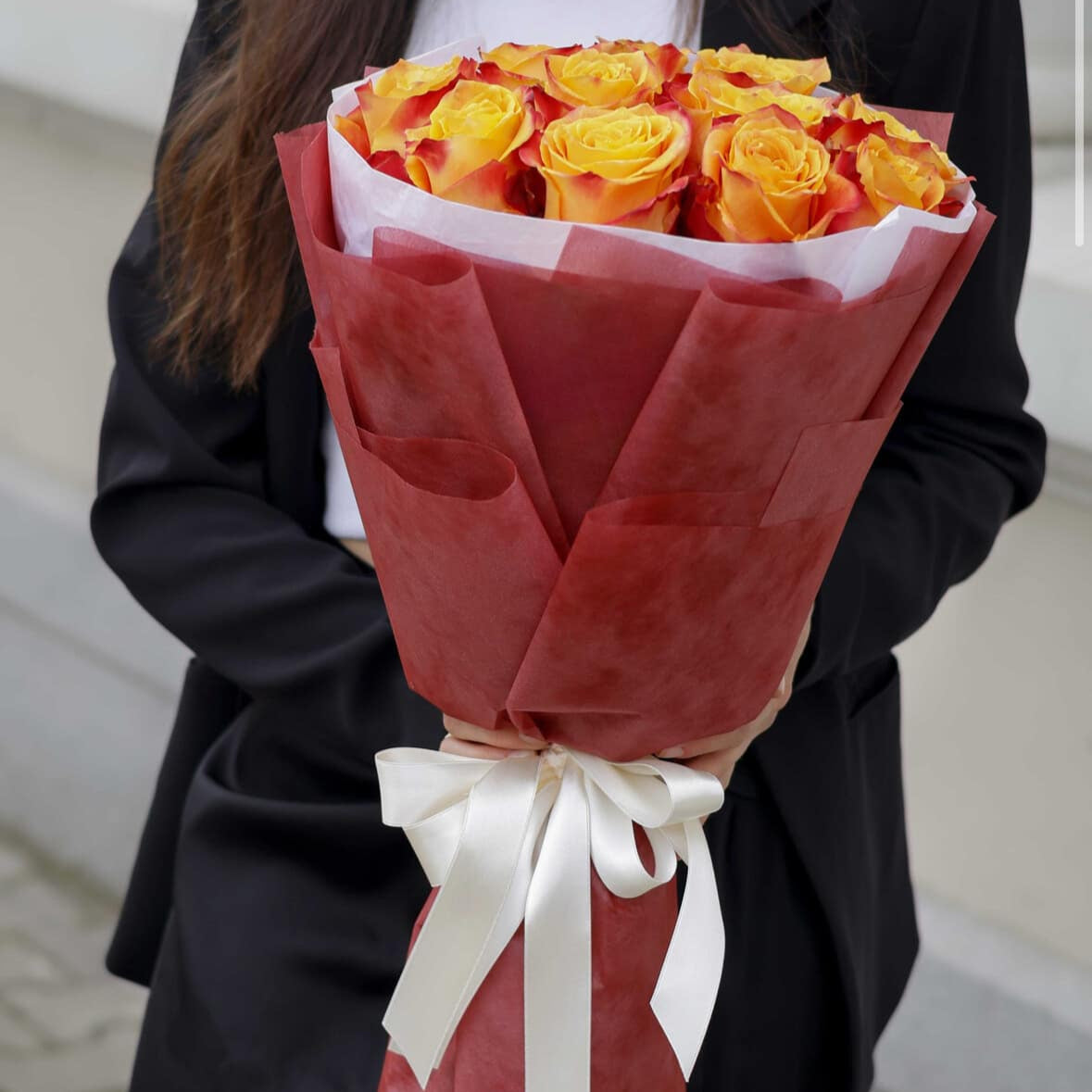 20 Orange Roses Bouquet