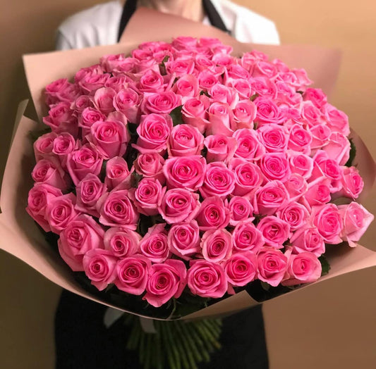 Bouquet 100 Pink Roses