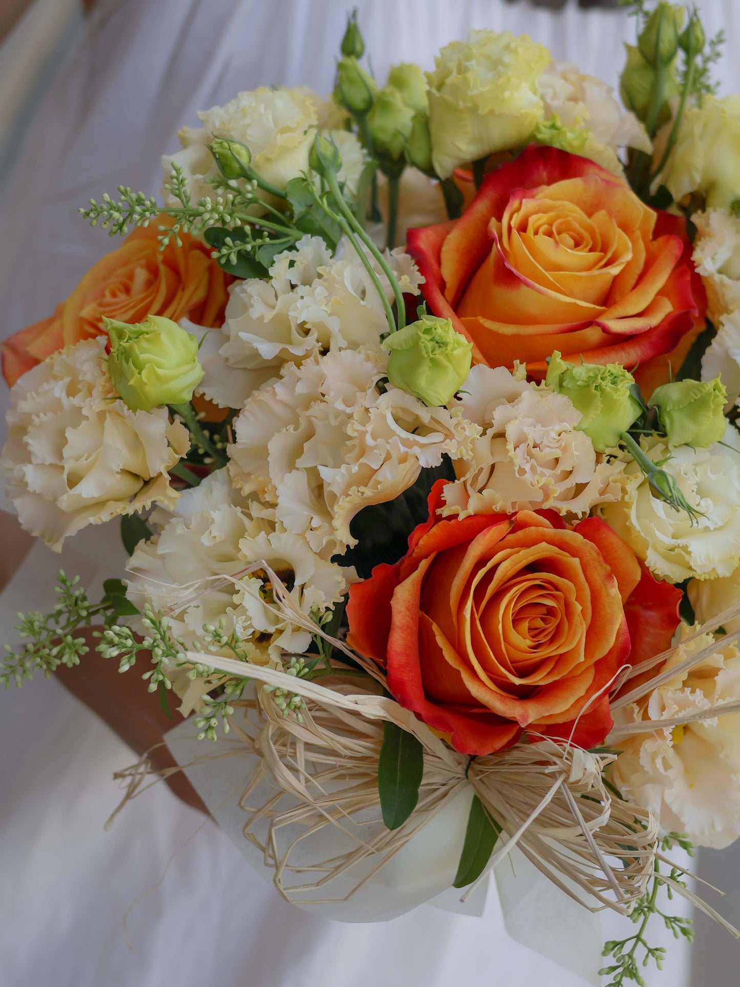 Golden Ember Basket Arrangement