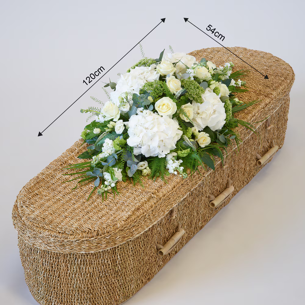 White Grace Casket Spray